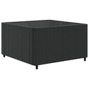 loungesæt til haven 7 dele med hynder polyrattan sort
