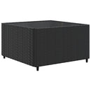 loungesæt til haven 7 dele med hynder polyrattan sort