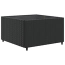 loungesæt til haven 7 dele med hynder polyrattan sort
