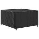 loungesæt til haven 7 dele med hynder polyrattan sort