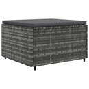 loungesæt til haven 6 dele med hynder polyrattan grå