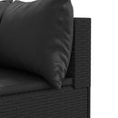 loungesæt til haven 8 dele med hynder polyrattan sort