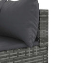 loungesæt til haven 7 dele med hynder polyrattan grå