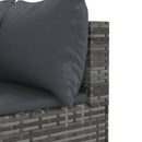 sofasæt til haven 9 dele med hynder polyrattan grå