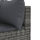 sofasæt til haven 10 dele med hynder polyrattan grå
