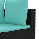 sofasæt til haven 4 dele med hynder polyrattan sort