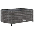 sofasæt 5 dele med hynder polyrattan grå