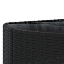 sofasæt til haven 6 dele med hynder polyrattan sort