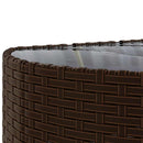 sofasæt til haven 6 dele med hynder polyrattan brun