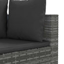 sofasæt til haven 10 dele med hynder polyrattan grå