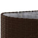 sofasæt til haven 10 dele med hynder polyrattan brun