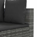 sofasæt til haven 6 dele med hynder polyrattan grå