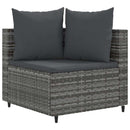 sofaesæt til haven 7 dele med hynder polyrattan grå