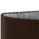 sofasæt til haven 5 dele med hynder polyrattan brun