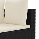sofasæt til haven 3 dele med hynder polyrattan sort