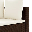 sofasæt til haven 3 dele med hynder polyrattan brun