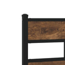 sengeramme uden madras 200x200 cm metal røget egetræsfarve