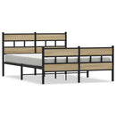 sengeramme uden madras 150x200 cm metal sonoma-eg