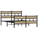 sengeramme uden madras 150x200 cm metal sonoma-eg