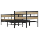 sengeramme uden madras 150x200 cm metal sonoma-eg