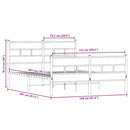 sengeramme uden madras 150x200 cm metal sonoma-eg