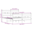 sengeramme uden madras 160x200 cm metal sonoma-eg