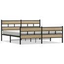 sengeramme uden madras 180x200 cm metal sonoma-eg
