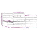 sengeramme uden madras 180x200 cm metal sonoma-eg