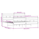 sengeramme uden madras 183x213 cm metal sonoma-eg