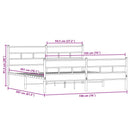 sengeramme uden madras 193x203 cm metal sonoma-eg