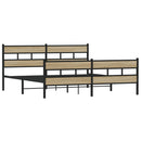 sengeramme uden madras 200x200 cm metal sonoma-eg