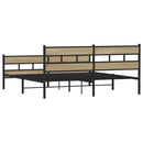 sengeramme uden madras 200x200 cm metal sonoma-eg
