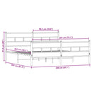 sengeramme uden madras 200x200 cm metal sonoma-eg