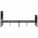 sengeramme uden madras 160x200 cm metal brun egetræsfarve