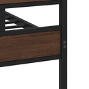 sengeramme uden madras 183x213 cm metal brun egetræsfarve