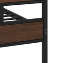 sengeramme uden madras 193x203 cm metal brun egetræsfarve