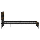 sengeramme uden madras 193x203 cm metal røget egetræsfarve