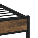 sengeramme uden madras 200x200 cm metal røget egetræsfarve
