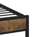 sengeramme uden madras 193x203 cm metal røget egetræsfarve
