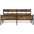 sengeramme uden madras 183x213 cm metal røget egetræsfarve