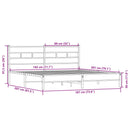 sengeramme uden madras 180x200 cm metal sonoma-eg
