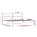 sengeramme uden madras 183x213 cm metal sonoma-eg
