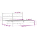sengeramme uden madras 193x203 cm metal sonoma-eg