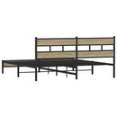 sengeramme uden madras 200x200 cm metal sonoma-eg