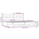 sengeramme uden madras 183x213 cm metal sonoma-eg