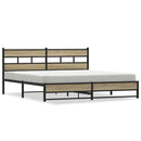sengeramme uden madras 200x200 cm metal sonoma-eg