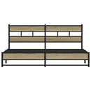 sengeramme uden madras 200x200 cm metal sonoma-eg