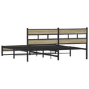 sengeramme uden madras 200x200 cm metal sonoma-eg