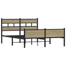 sengeramme uden madras 160x200 cm metal sonoma-eg