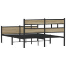 sengeramme uden madras 160x200 cm metal sonoma-eg